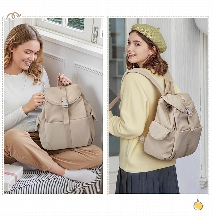 G4Free Small Backpack for Women, Nylon Casual Daypack for Work Travel Campus - Image 2
