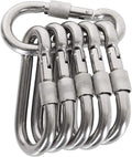 Locking Carabiner Clips, Stainless Steel Spring Snap Hook Locking Carabiner by Acquwistach
