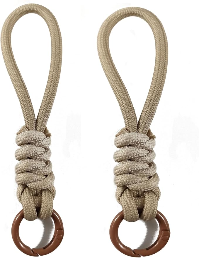 Colorful Braided Paracord Keychain, 12cm Length, Decorative Woven Rope Strap by FFILL