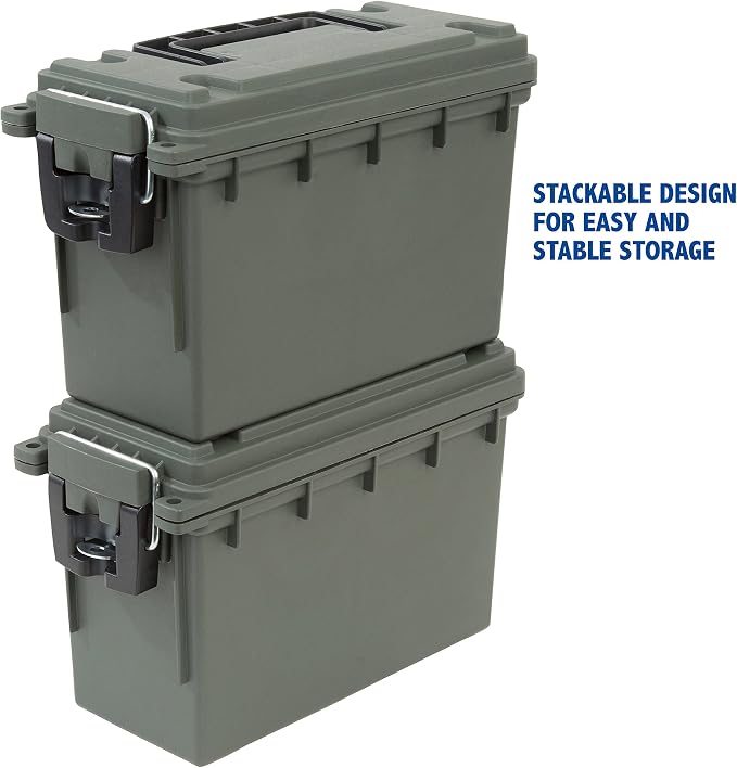 Sheffield 12626 Ammo Storage Box, Stackable .30 Cal Field Boxes, Water and Dust - Image 6