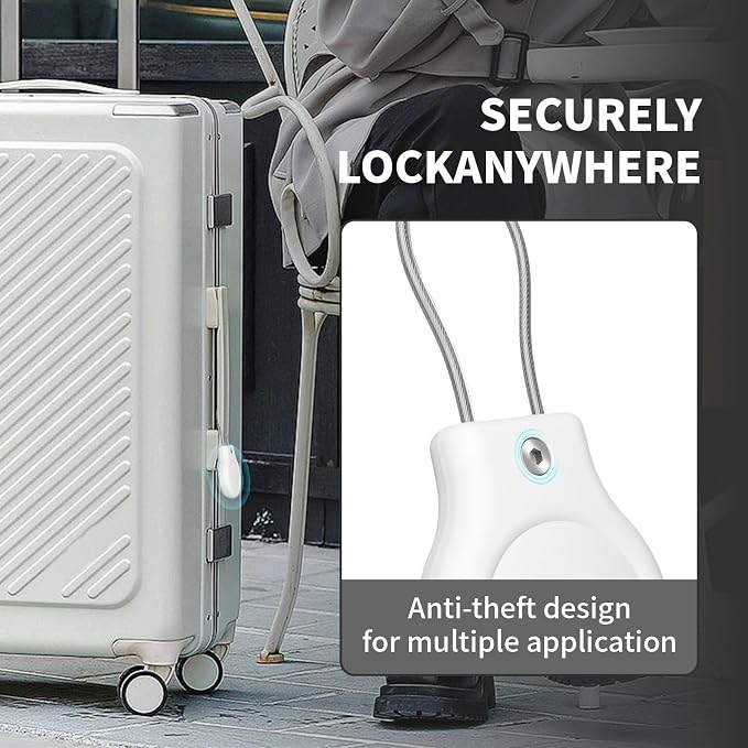for AirTag Holder with Wire Cable, 2 Pack IPX8 Waterproof PC Hard Case - Image 4