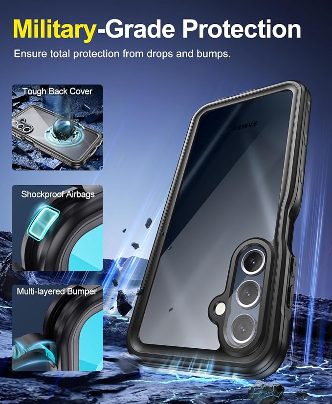 Beasyjoy for Samsung Galaxy A15 5G Case Waterproof, IP68 Underwater - Image 4