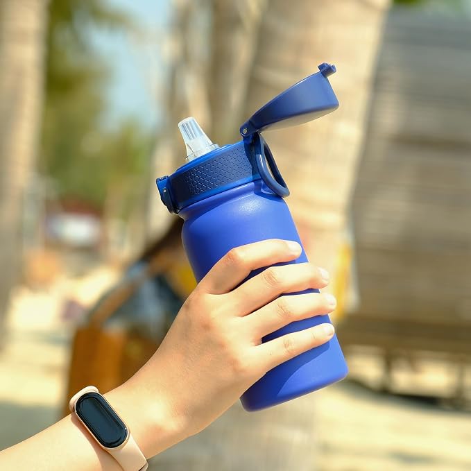OLDLEY 12oz Kids Water Bottle, Stainless Steel Insulated Water Bottle - Image 2