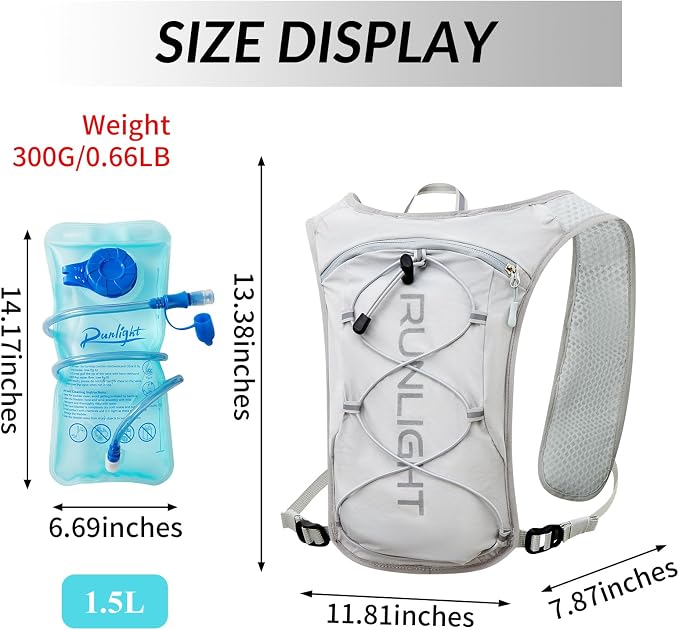 Runlight Running Vest for Women Men Lightweight Hydration Backpack Pack - Image 2
