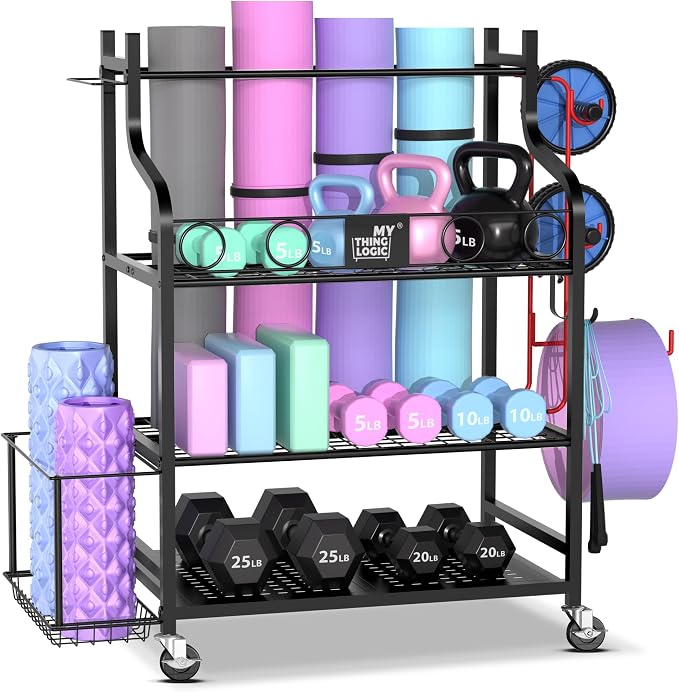 Mythinglogic Yoga Mat Storage Racks, Home Gym Storage Rack - Image 5