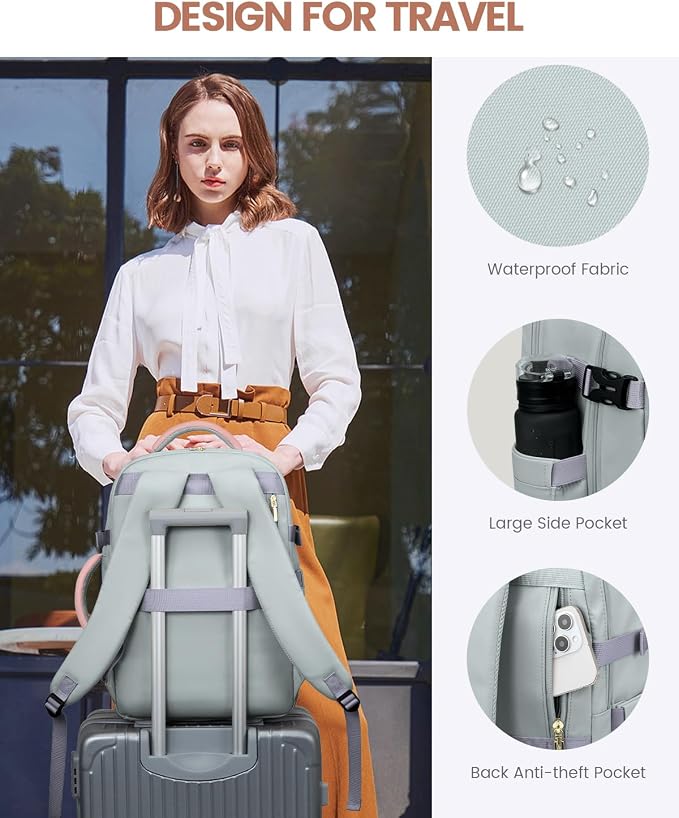 LOVEVOOK 50L Travel Backpack for Women Flight Approved, Carry on Backpack for - Image 6