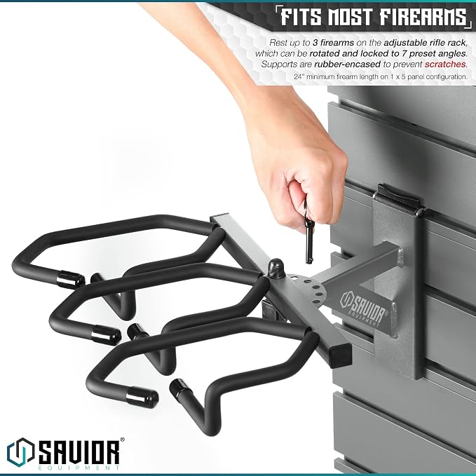 Savior Equipment Wall Rack System Heavy-Duty Steel Tactical Rifle Carbine - Image 4