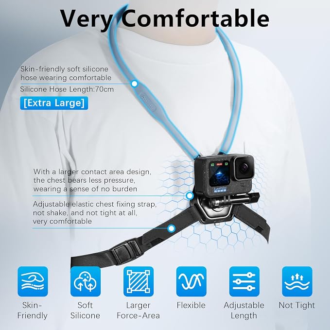AMAZEAR Magnetic Neck Holder for DJI OSMO Pocket 4/3 Action 6 Insta 360 X5 - Image 2