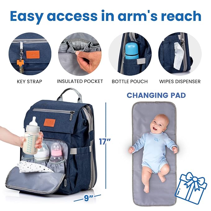 PILLANI Baby Diaper Bag Backpack - Image 3