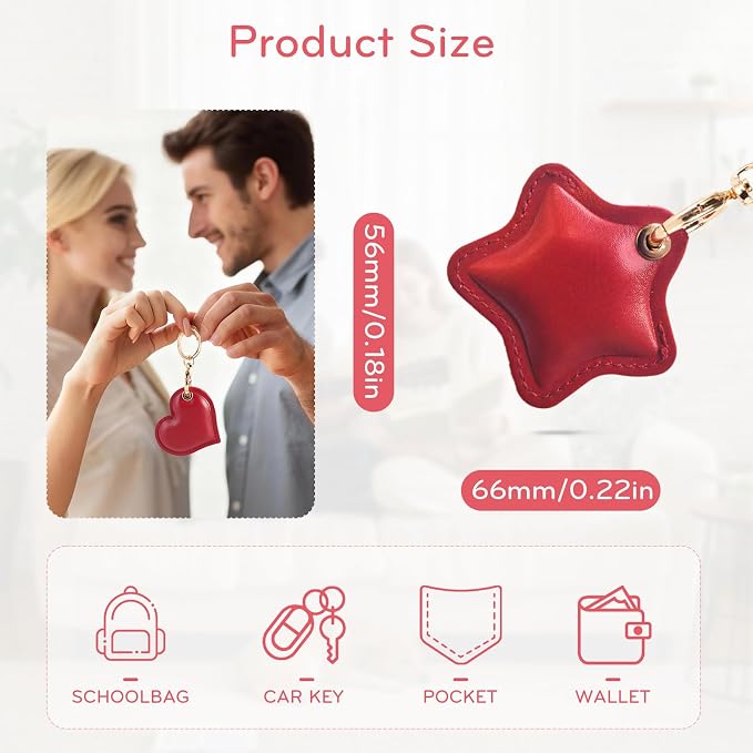 Leather Charm Keychain Holder Case Compatible - Image 3