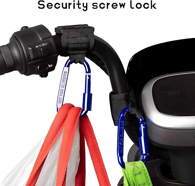 2 PCS UTV Hook for Hanging Headsets, Aluminum Alloy Stroller Carabiner Clips - Image 4