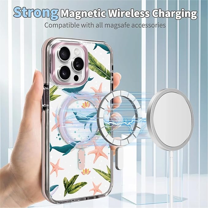 Case for iPhone 14 Pro, Sealife Whale Ocean Wildlife Clear Phone Case - Image 4