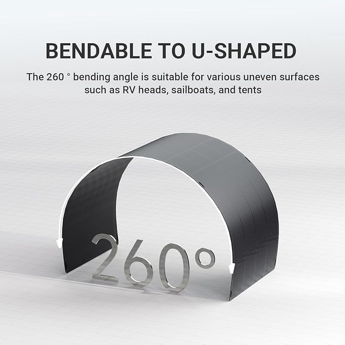 ALLPOWERS SF200 Flexible Solar Panel 200w Ultra Thin 3mm Bendable - Image 3