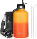 BUZIO 64oz Water Bottle, Triple Wall Insulated Stainless Steel Leakproof Half by BUZIO