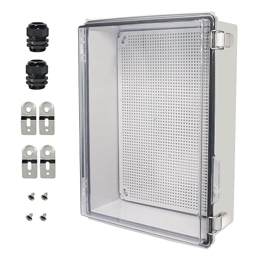 Zulkit Junction Box, IP67 Waterproof Electrical Box Hinged Clear Cover by Zulkit