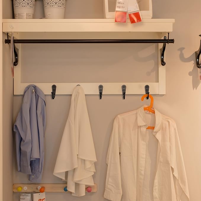 15 Pcs Black Wall Mounted Coat Hooks, Hanger Hook - Image 3