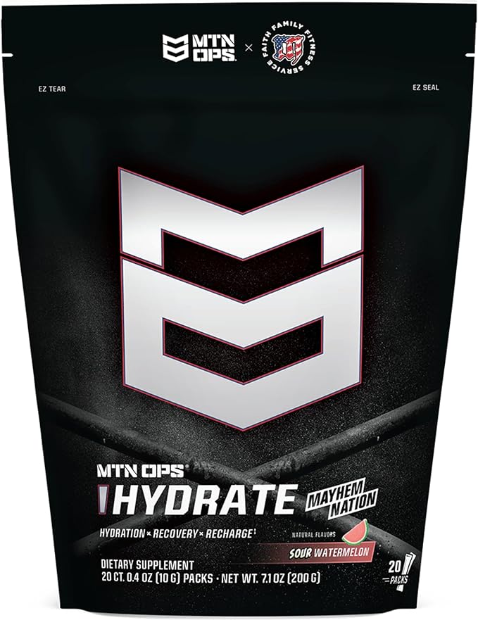 MTN OPS Hydrate Low Sugar Electrolyte Powder Drink Mix by MTNOPS