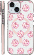 Case for iPhone 15, Disco Balls Pink Phone Case Design，for Women Girls Magnetic by Toulas