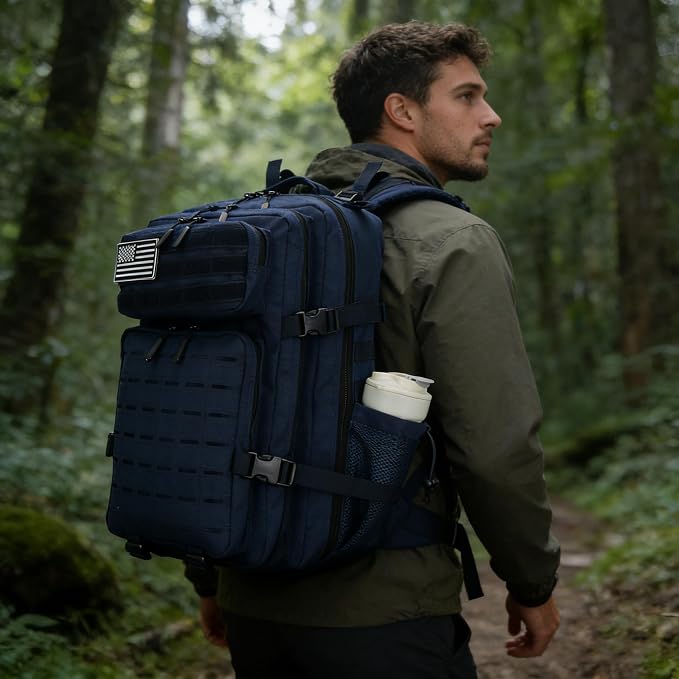 Sparklekle Military Tactical Backpack 45L 3 Day Assault Pack Waterproof Molle - Image 7