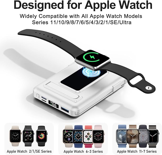 Magnetic Portable Charger, 10000mAh Wireless Power Bank - Image 5