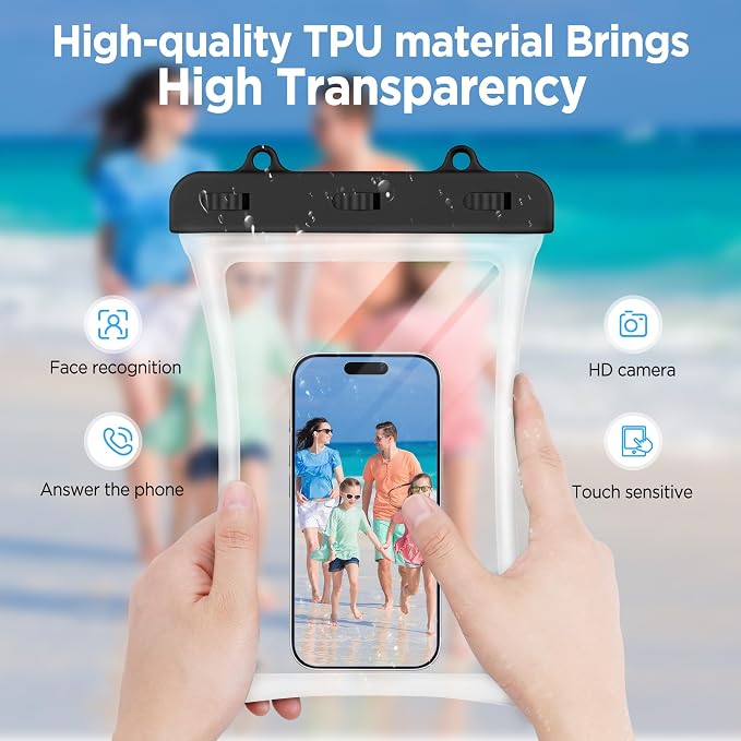 CACOE [Floatable Floating Universal IPX8 Waterproof Phone case 2 Pack-Up to - Image 4