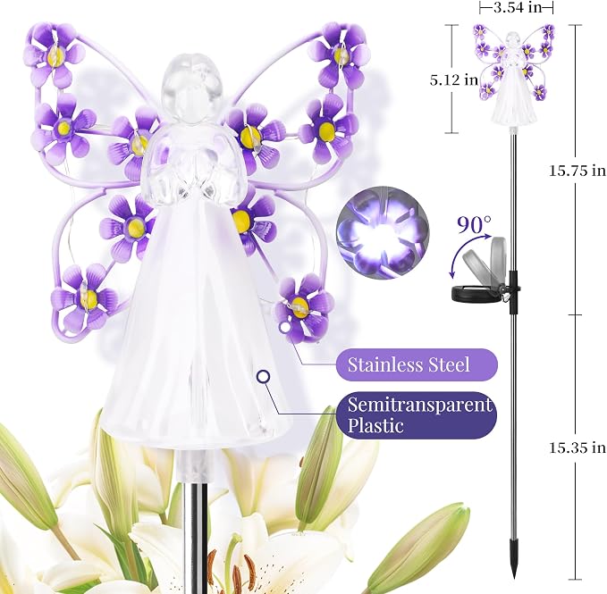 GIGALUMI Solar Angel Garden Stake Lights - Image 4