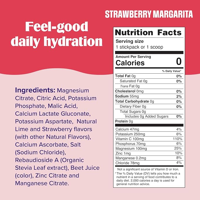 Ultima Replenisher Daily Electrolyte Powder – Strawberry Margarita, 16 - Image 3