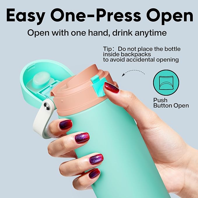 Insulated Water Bottle with Straw - Image 5