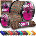 TECEUM 5/32" Paracord Rope 1000 – 1000ft / 200ft / 100ft / 50ft – Tactical by TECEUM