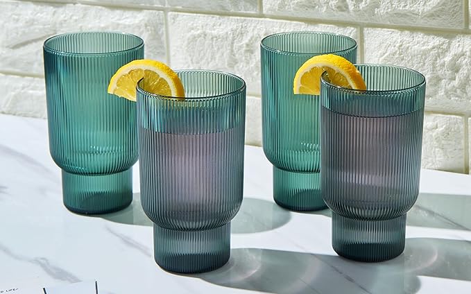 Shatterproof Acrylic Tall Drinking Glasses Set, European Style, Dishwasher Safe - Image 2