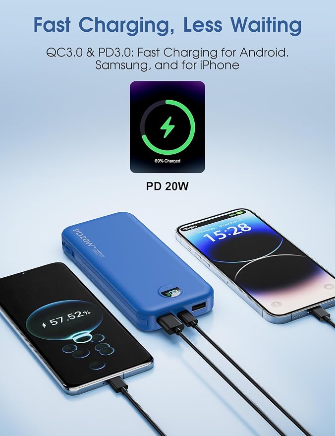 citicr Portable Charger Power Bank, 10000mAh PD20W USB C Fast Charging - Image 5