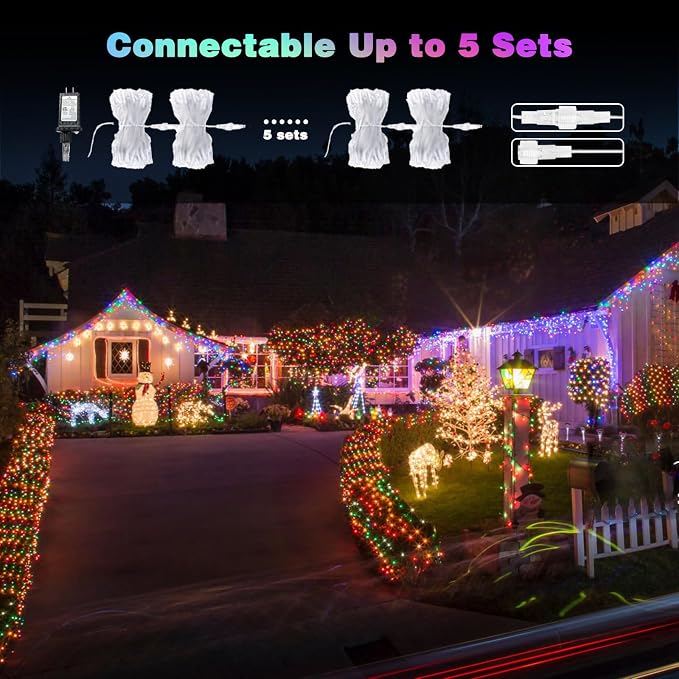 Multicolor 240 LED 88FT String Lights Indoor Outdoor, Connectable Christmas - Image 5
