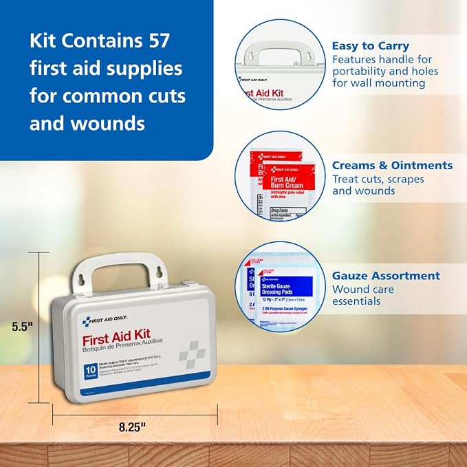 First Aid Only 6060 All-Purpose 10-Person Emergency First Aid Kit - Image 6