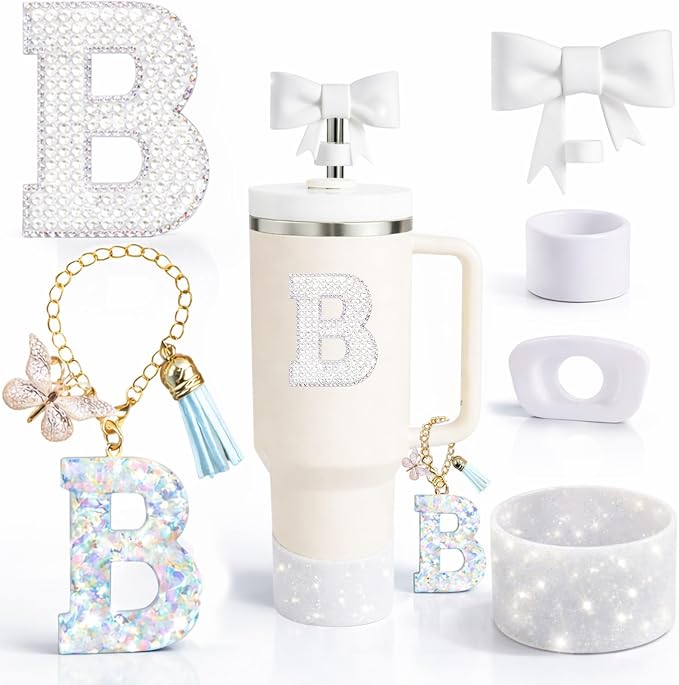 6PCS White Stanley Cup Accessories Set Fit by MOTEERLLU
