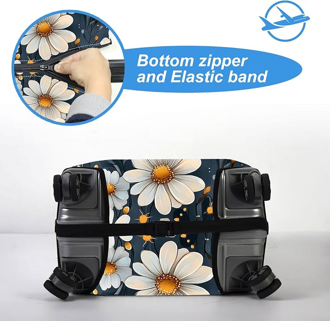 Luggage Cover Protector for 26-28 Inch Suitcases, TSA Approved Elastic Travel - Image 5