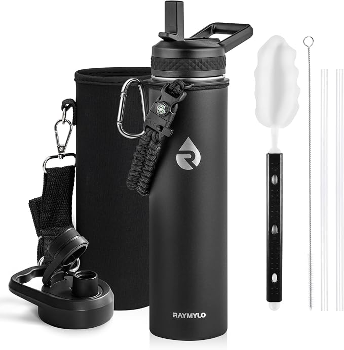 RAYMYLO Insulated Water Bottle 24oz, Triple Wall Vacuum Stainless Steel by RAYMYLO