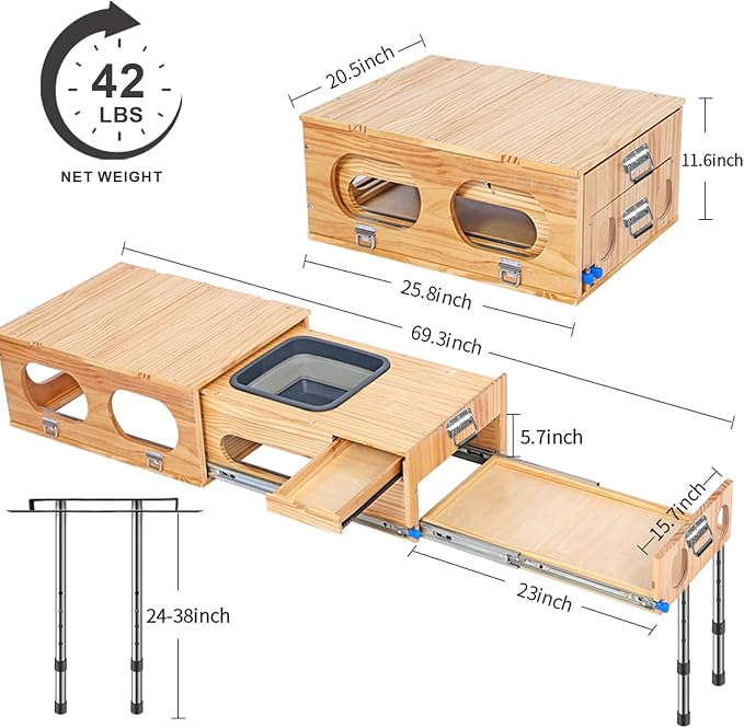 Overland Kitchen Slide-Out System, All-in-One Camp Kitchen Box - Image 2