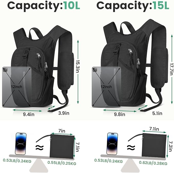 Small Hiking Backpack 15L- Lightweight Packable Foldable Backpack - Image 5