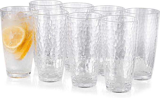 KOXIN-KARLU Hammered 26-ounce Plastic Tumbler Acrylic Glasses Drinking Cups by KOXIN-KARLU