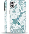 for iPhone 16 Case, HH2 Ocean Whale Shark Hybrid 2 Layer Hard Shell Silicone by Unknown