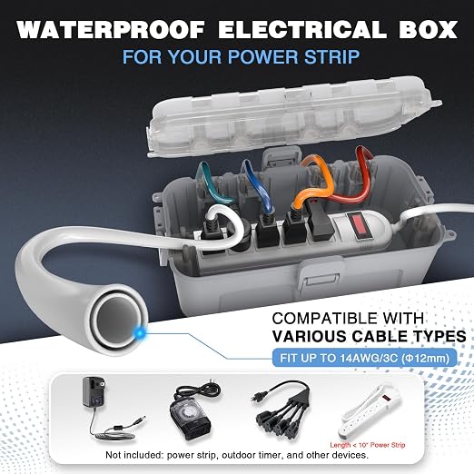 Flemoon Medium Outdoor Electrical Box Waterproof - Image 2