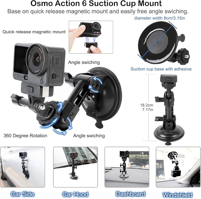 PellKing Accessories Kit for DJI Osmo Action 6, Carrying Case - Image 6