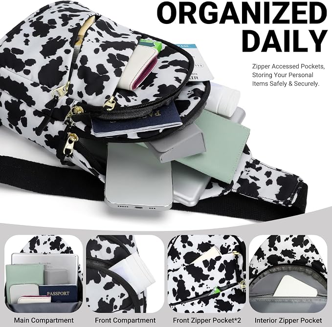 Tuwubi Crossbody Bags for Women, Sling Bag for Men, Small Hiking Backpack Anti - Image 4
