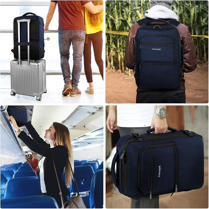 Vancropak Carry On Backpack, 45L Expandable Extra Large Travel Backpack - Image 8
