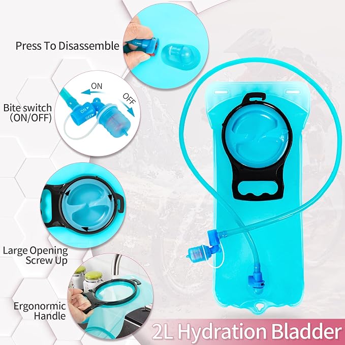 Hydration Backpack with Leak Proof Water Bladder, Lightweight Hydro Water - Image 3