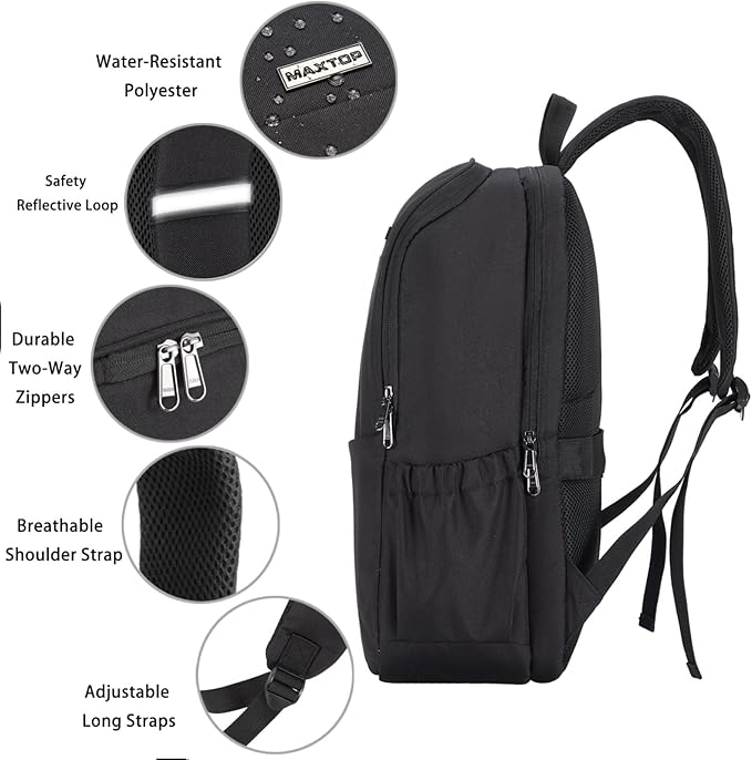 MAXTOP Laptop Backpack Bookbag Backpack Business Anti-theft Backpacks Work - Image 4