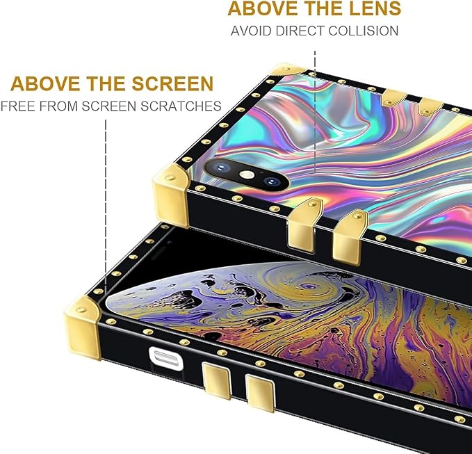 Compatible with iPhone Xs Max Case, Holographic Abstract Iridescent Textures - Image 7