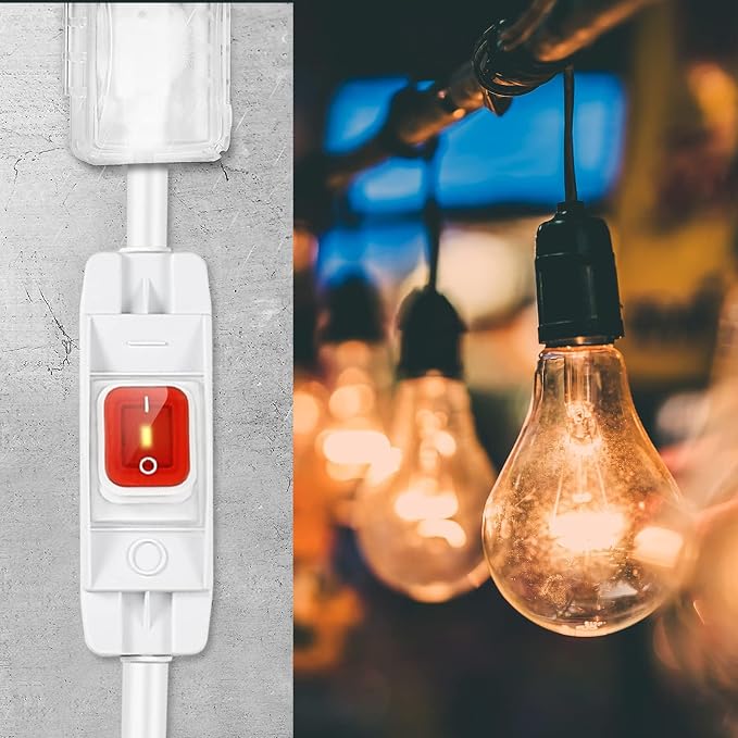 Extension Cord with Switch On/Off Waterproof Switch 15Ft No Plugging and - Image 5