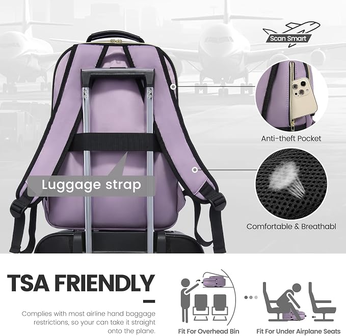 LOVEVOOK Laptop Backpack for Women 17.3 inch, Cute Womens Travel Backpack Purse - Image 6