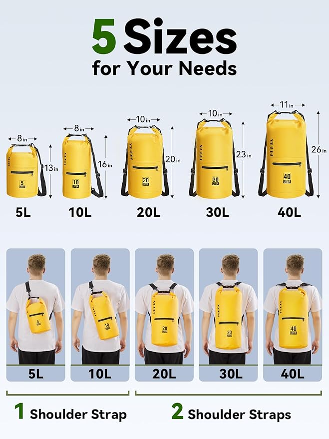 HEETA Waterproof Dry Bag with Front Zippered Pocket - Image 2
